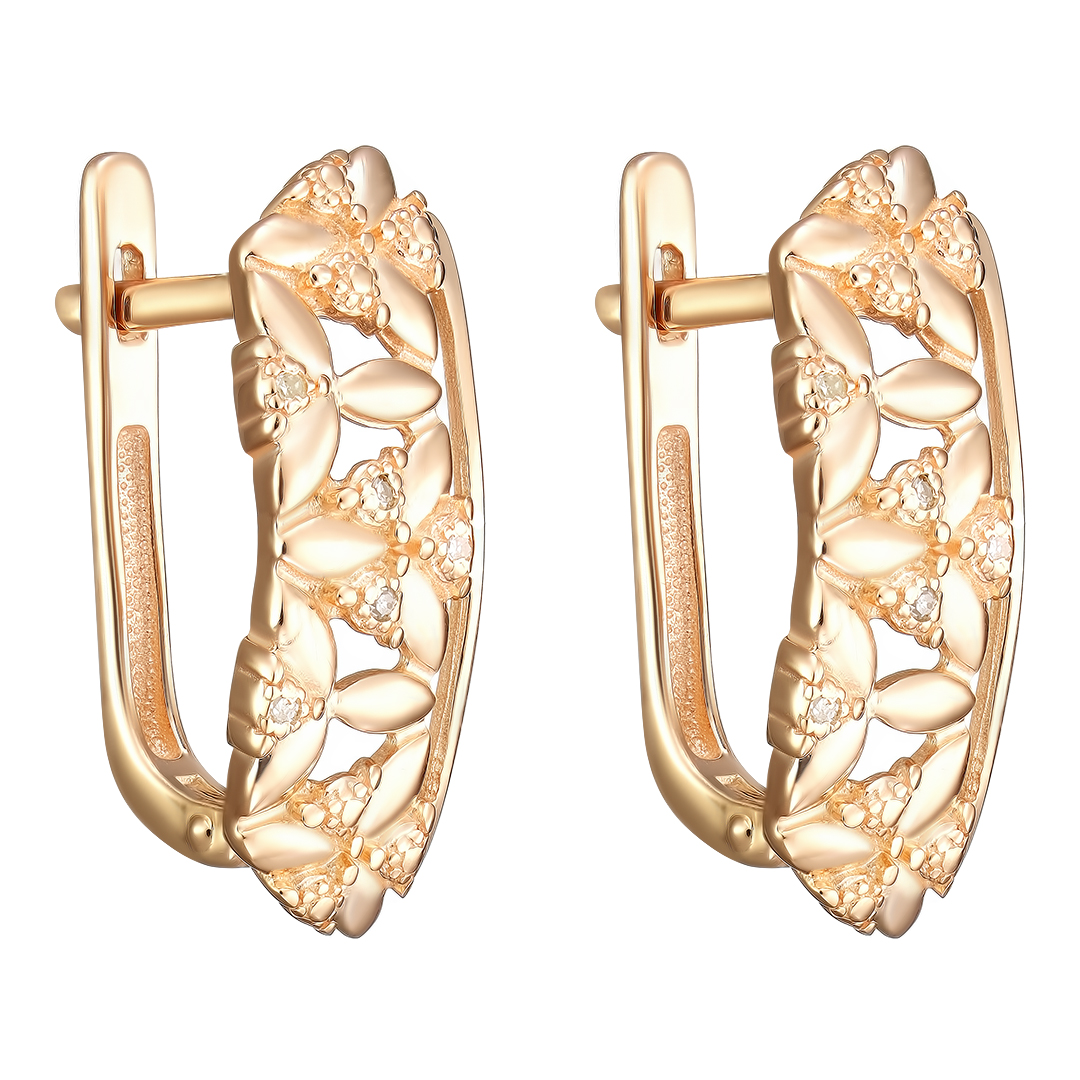 Серебряные серьги 925 пробы; вставки 10 Бр.Кр-17 0,03 2/3A;