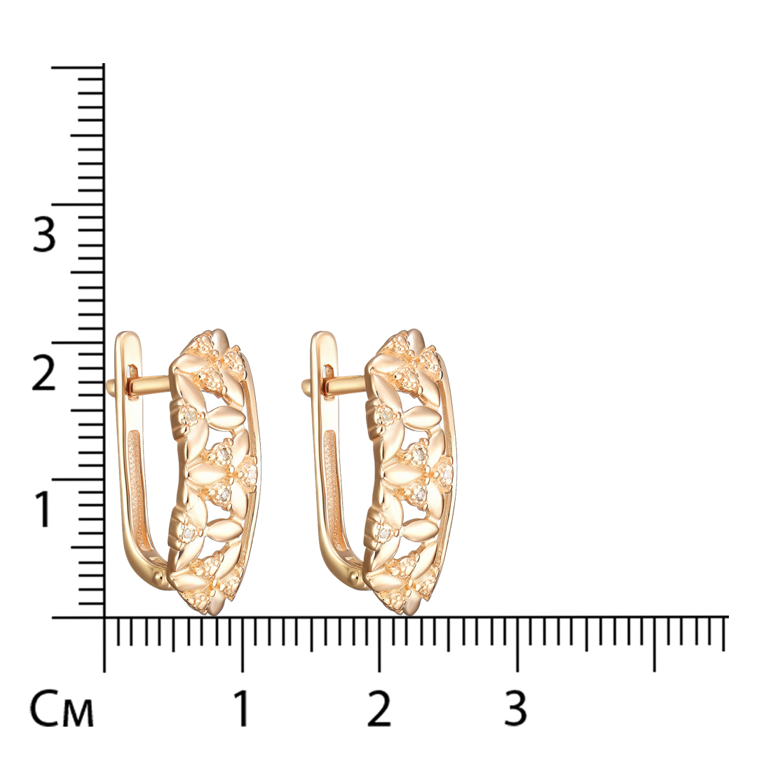 Серебряные серьги 925 пробы; вставки 10 Бр.Кр-17 0,03 2/3A;