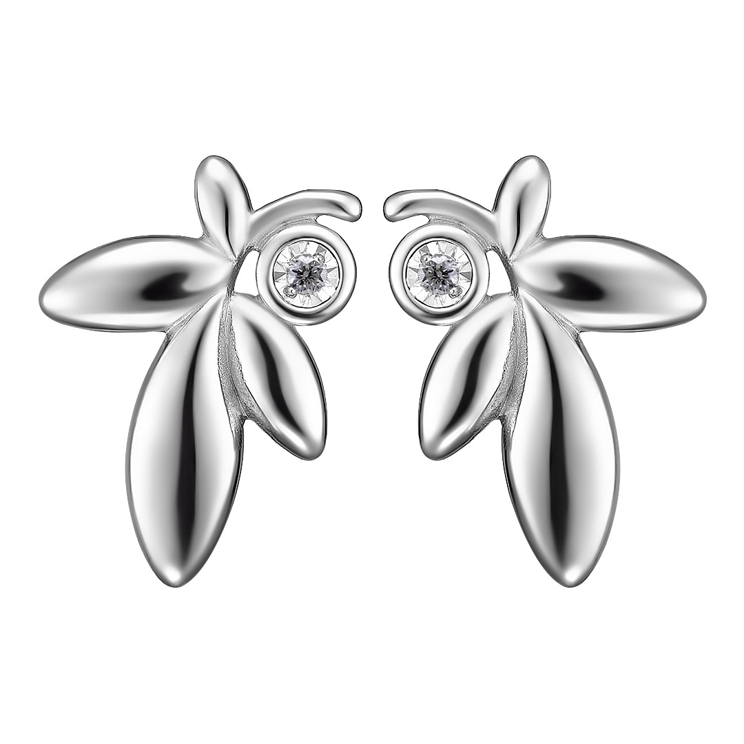 Серебряные серьги-пусеты 925 пробы; вставки 2 Бр.Кр-17 0,012 2/3A