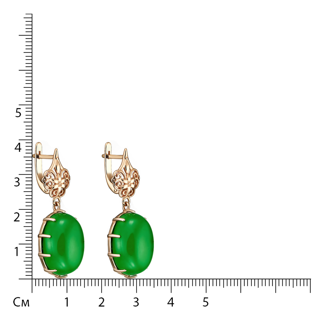 Серебряные серьги 925 пробы; вставки 2 Агат;