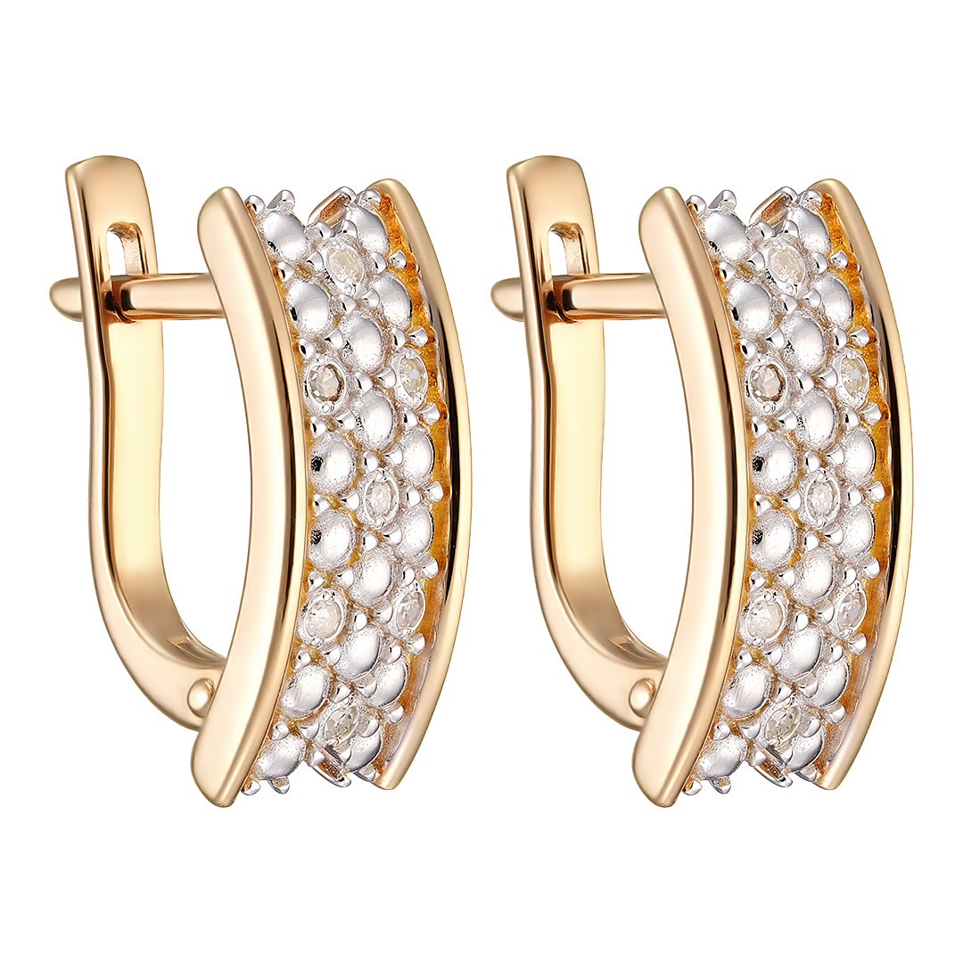Серебряные серьги 925 пробы; вставки 14 Бр.Кр-17 0,076 2/3А
