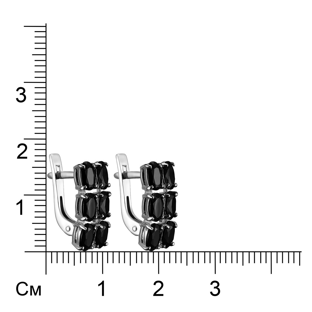 Серебряные серьги со шпинелью