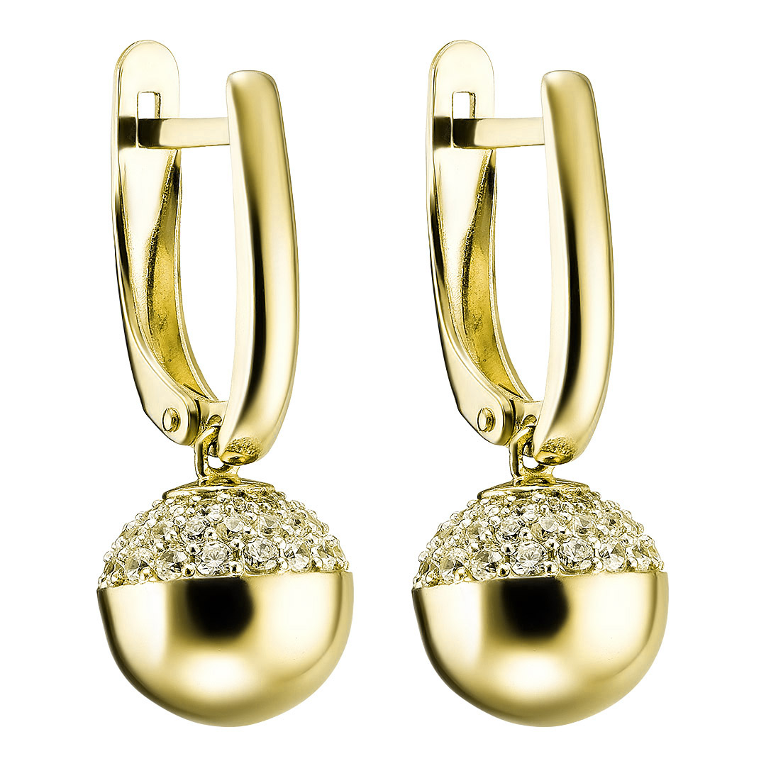 Серебряные серьги 925 пробы; вставки 90 Фианит бесцв.;