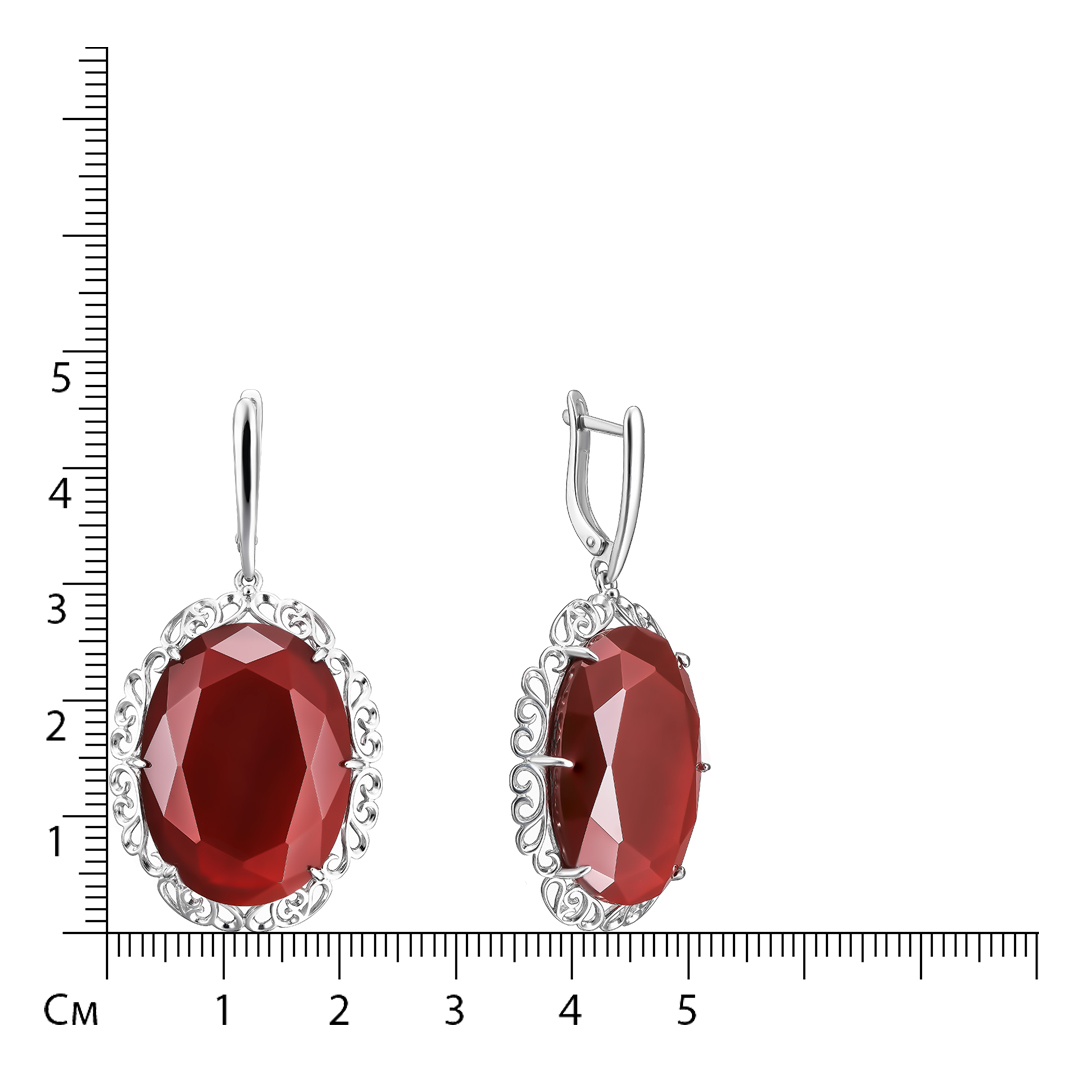 Серебряные серьги с агатами
