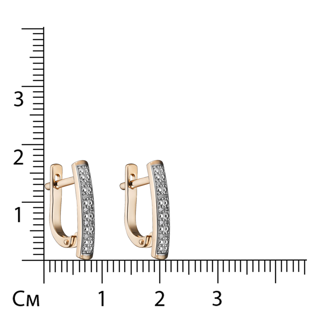 Серебряные серьги 925 пробы; вставки 20 Бр.Кр-17 2/3А 0,097;