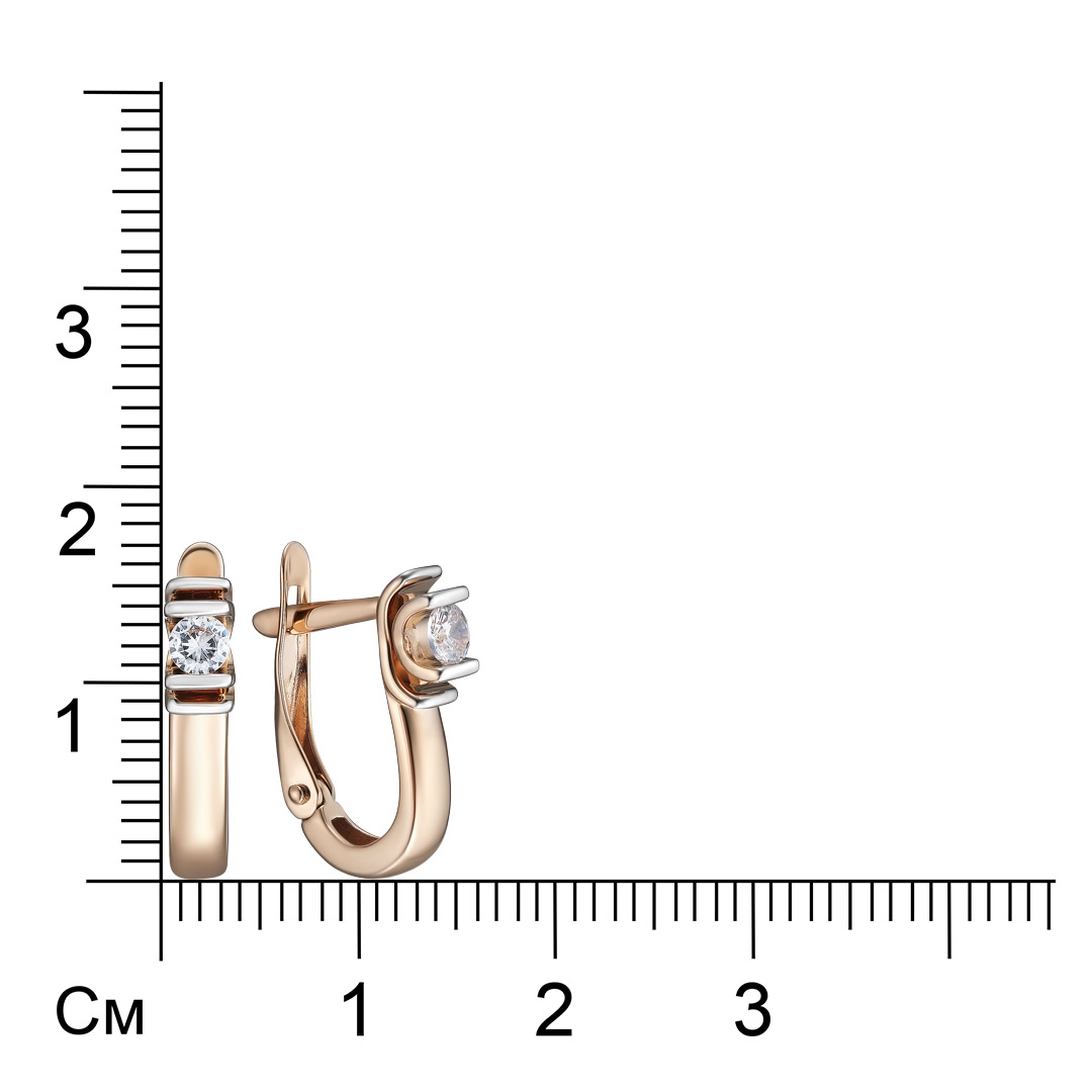 Серьги из золота с кубическим цирконием