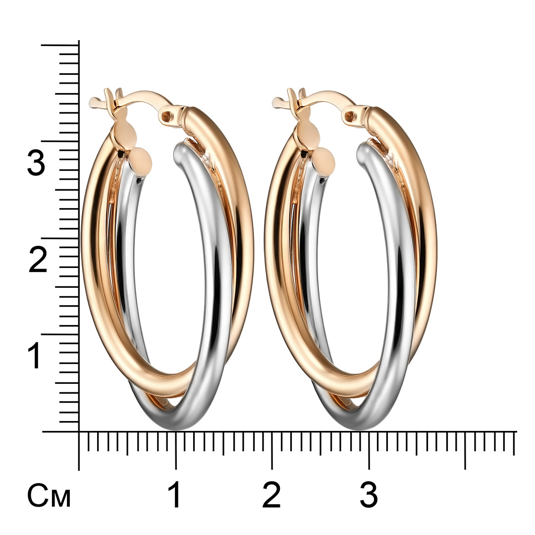 Серебряные серьги-конго 925 пробы;