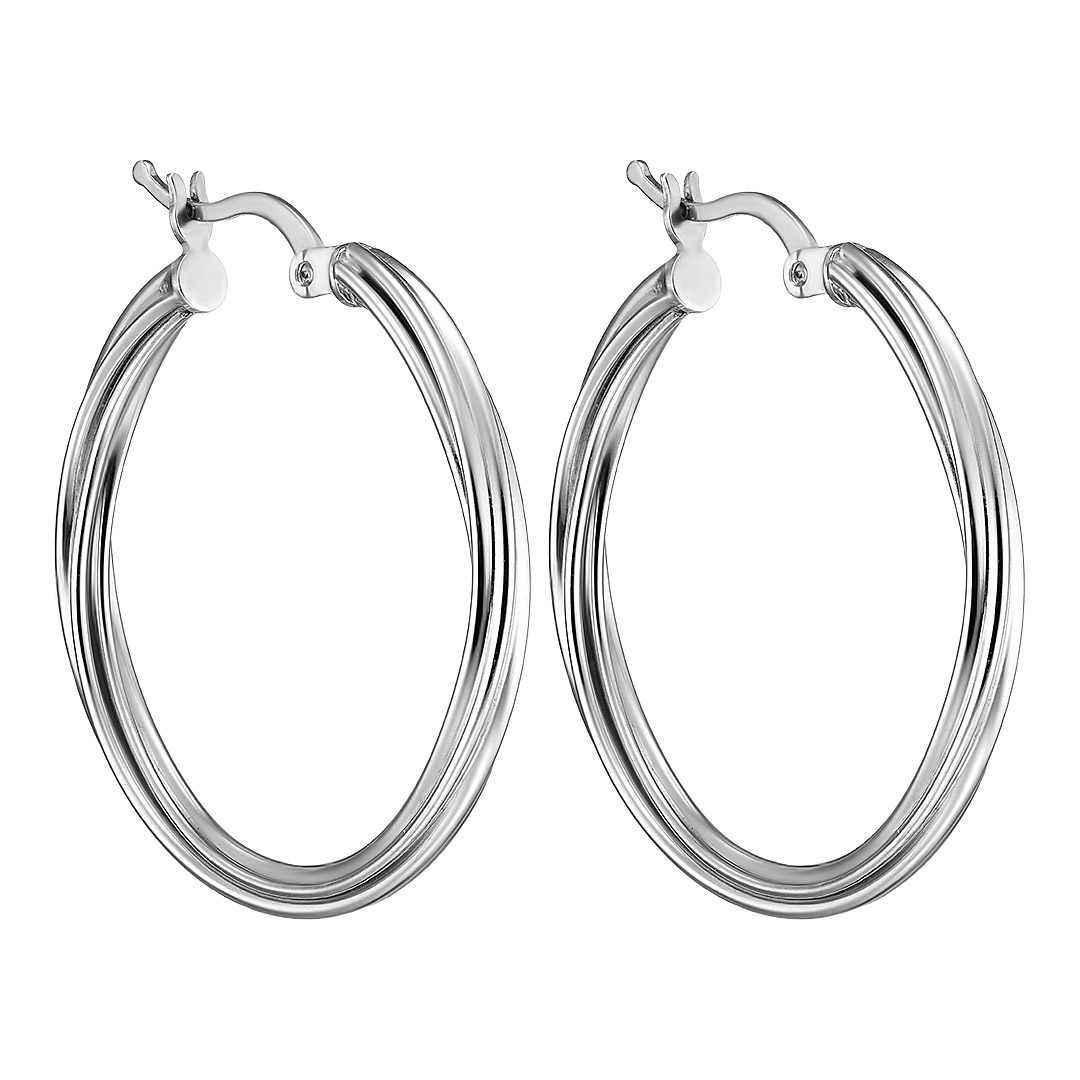 Серебряные серьги-конго 925 пробы;