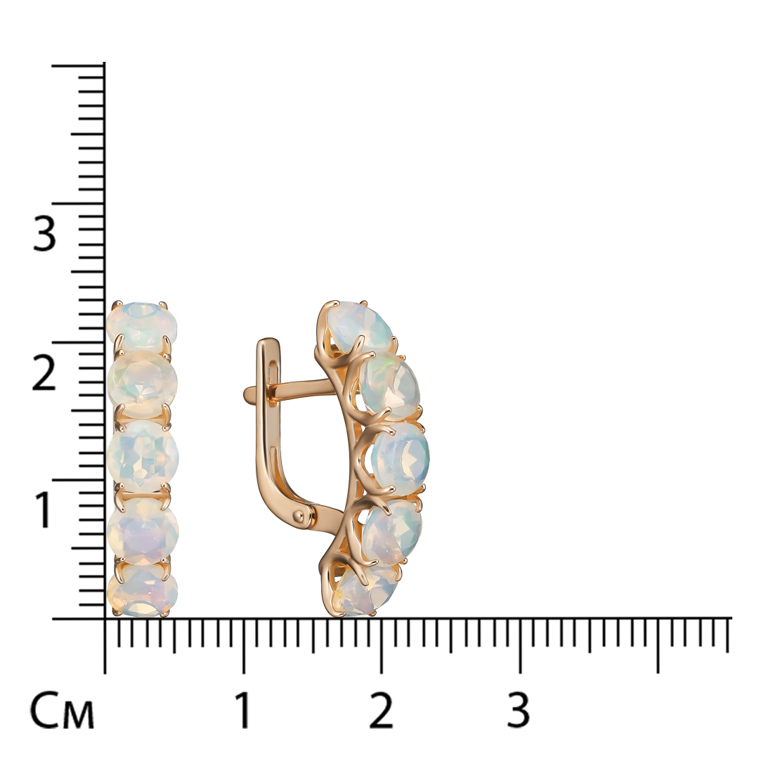 Серебряные серьги с опалами