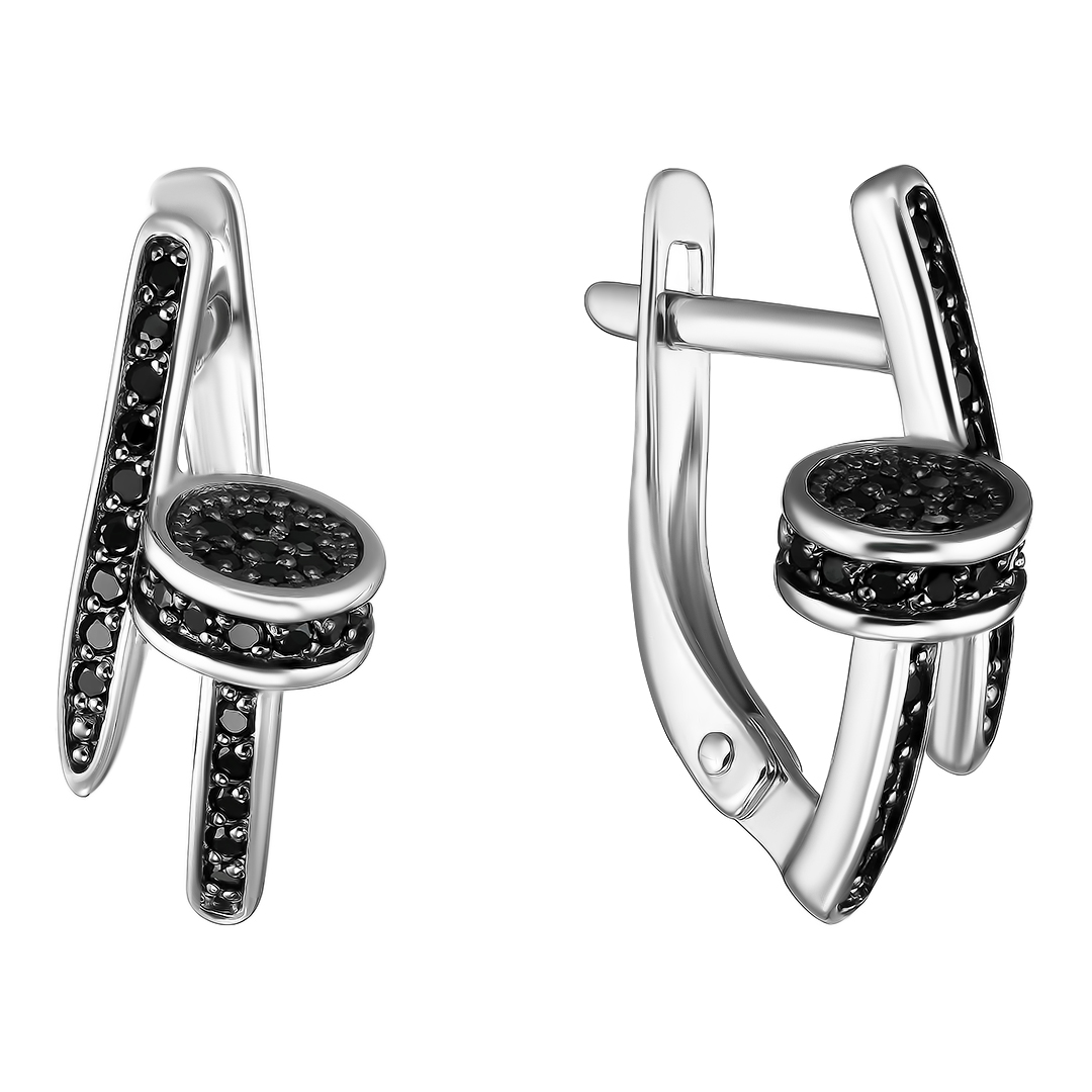 Серебряные серьги со шпинелью