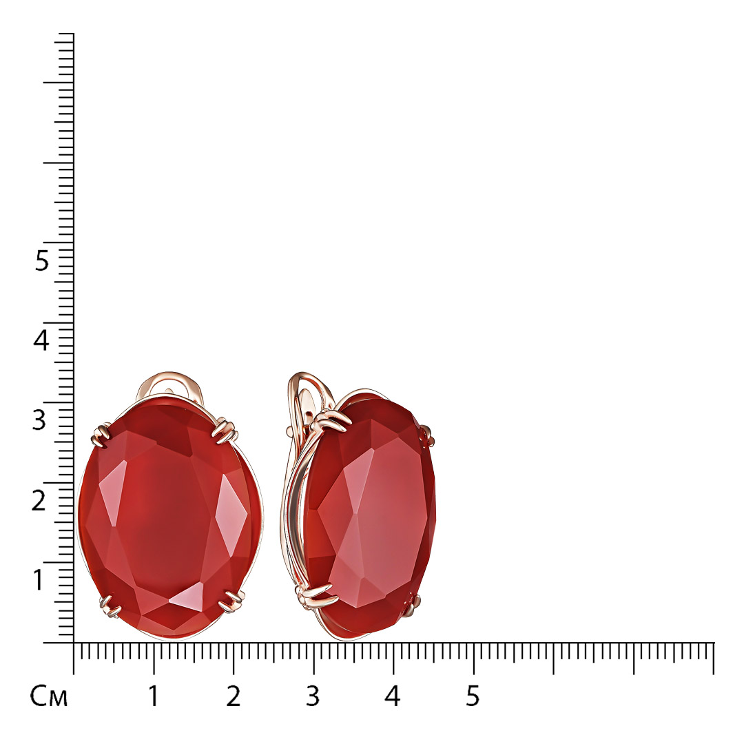 Серебряные серьги 925 пробы; вставки 2 Агат нат.;