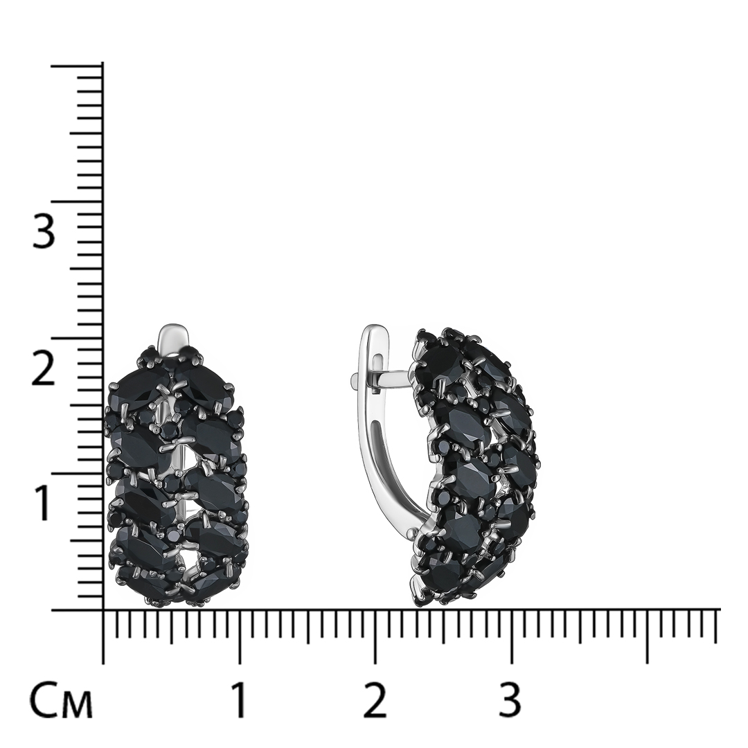 Серебряные серьги со шпинелью