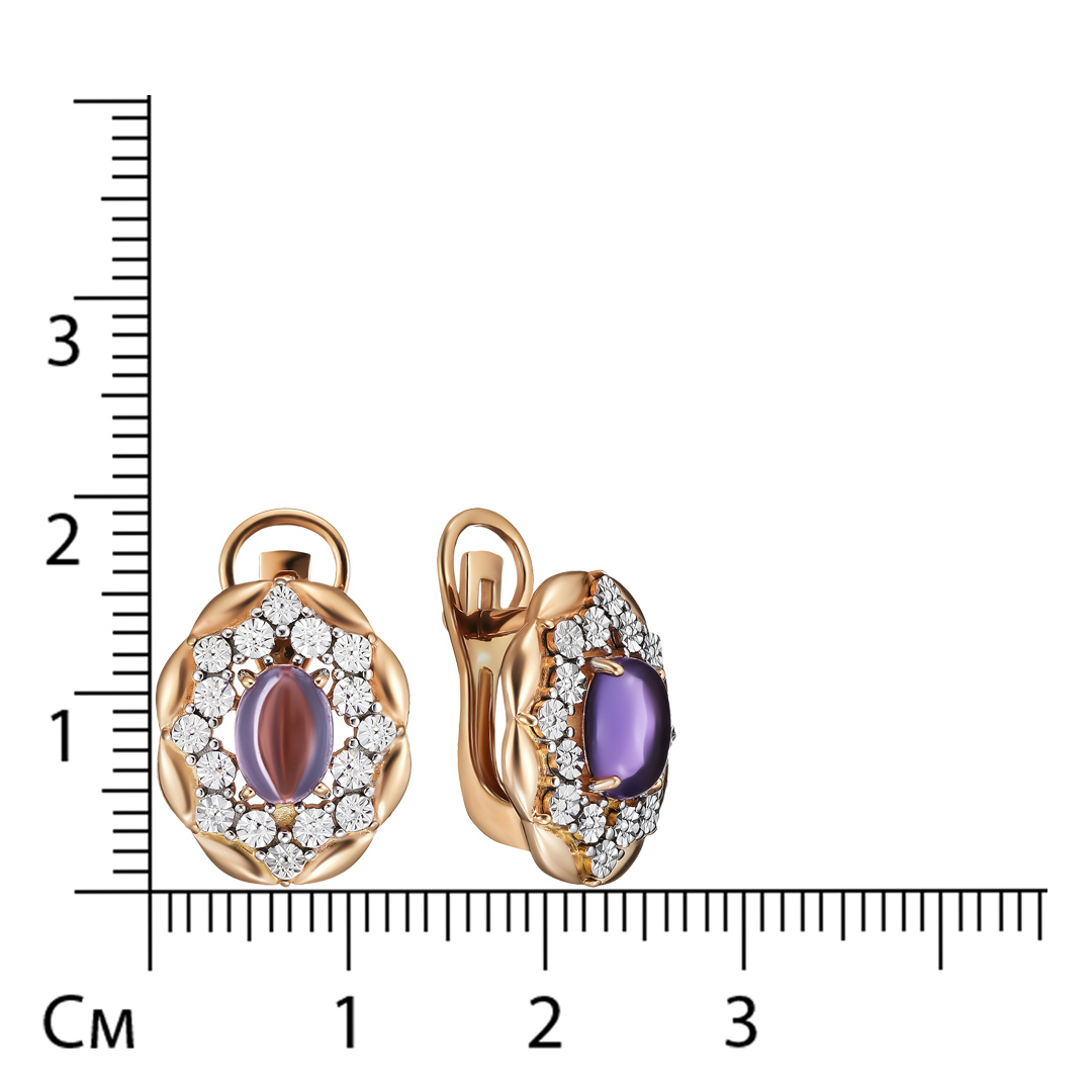 Серебряные серьги с аметистами