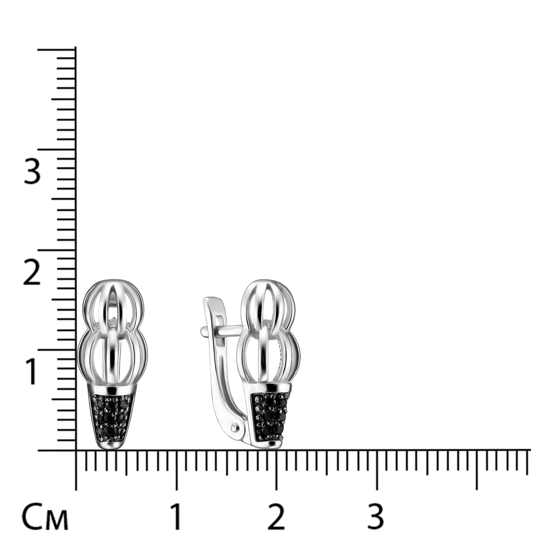 Серебряные серьги со шпинелью