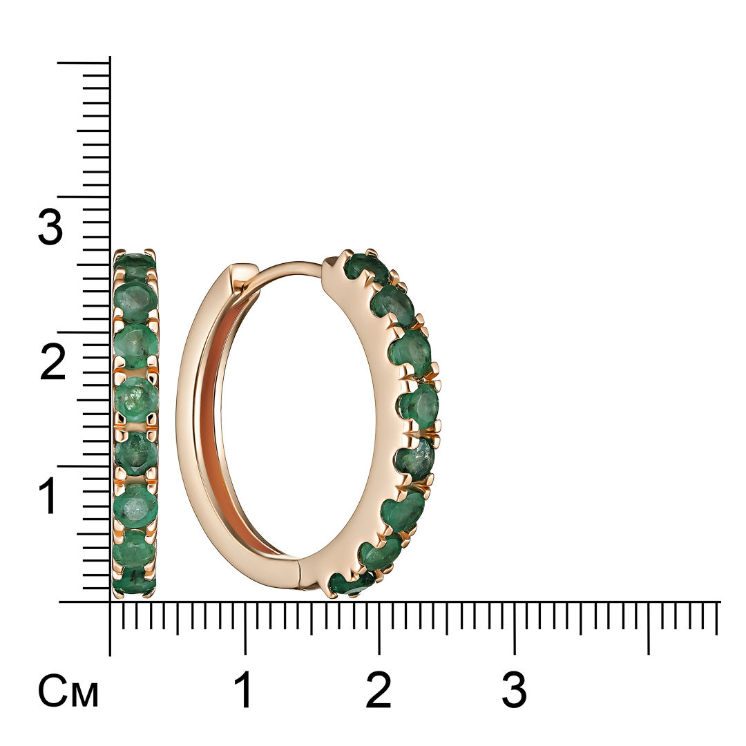 Серебряные серьги 925 пробы; вставки 16 Изумруд (F) 4/Г3 1,6 ct;