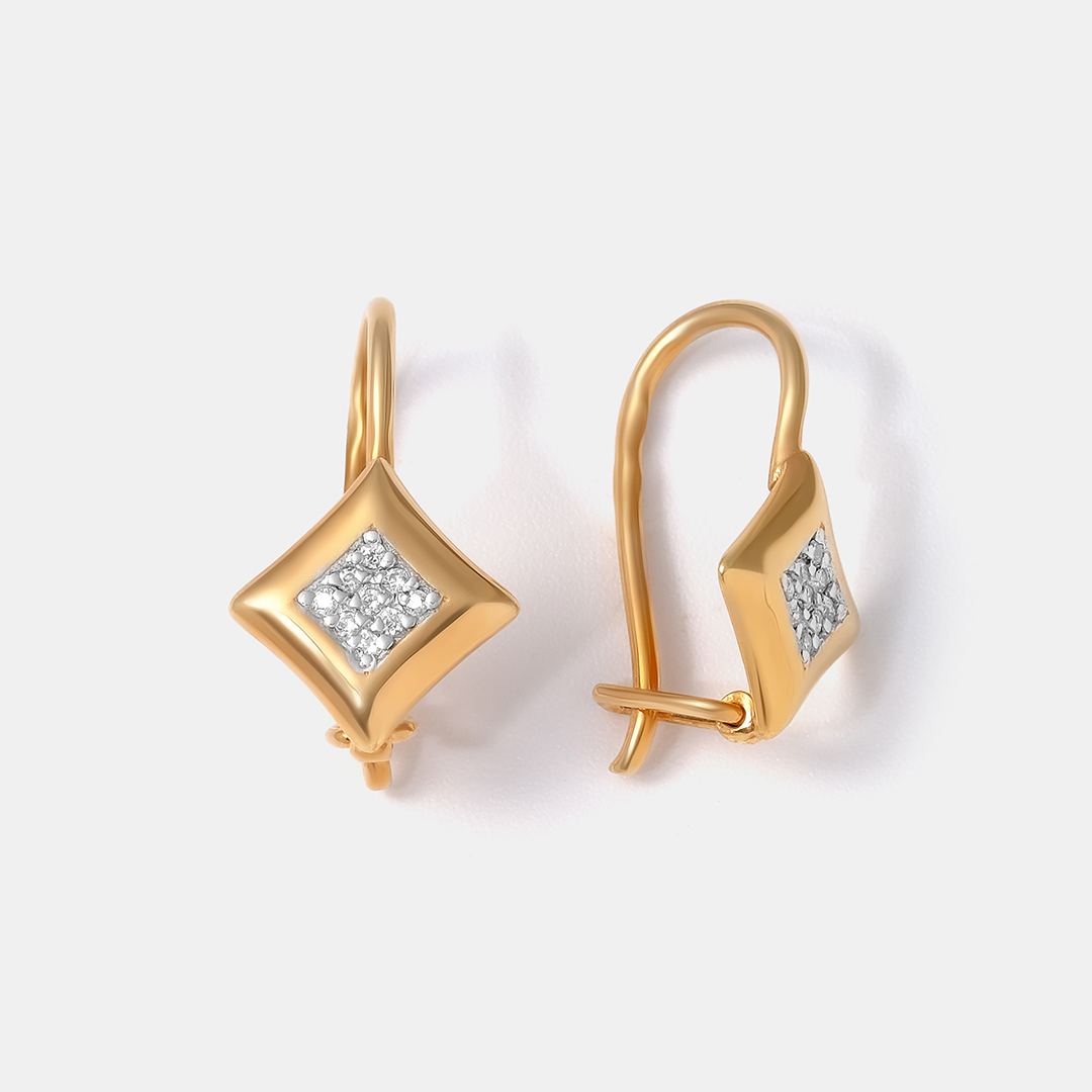 Серебряные серьги с фианитами