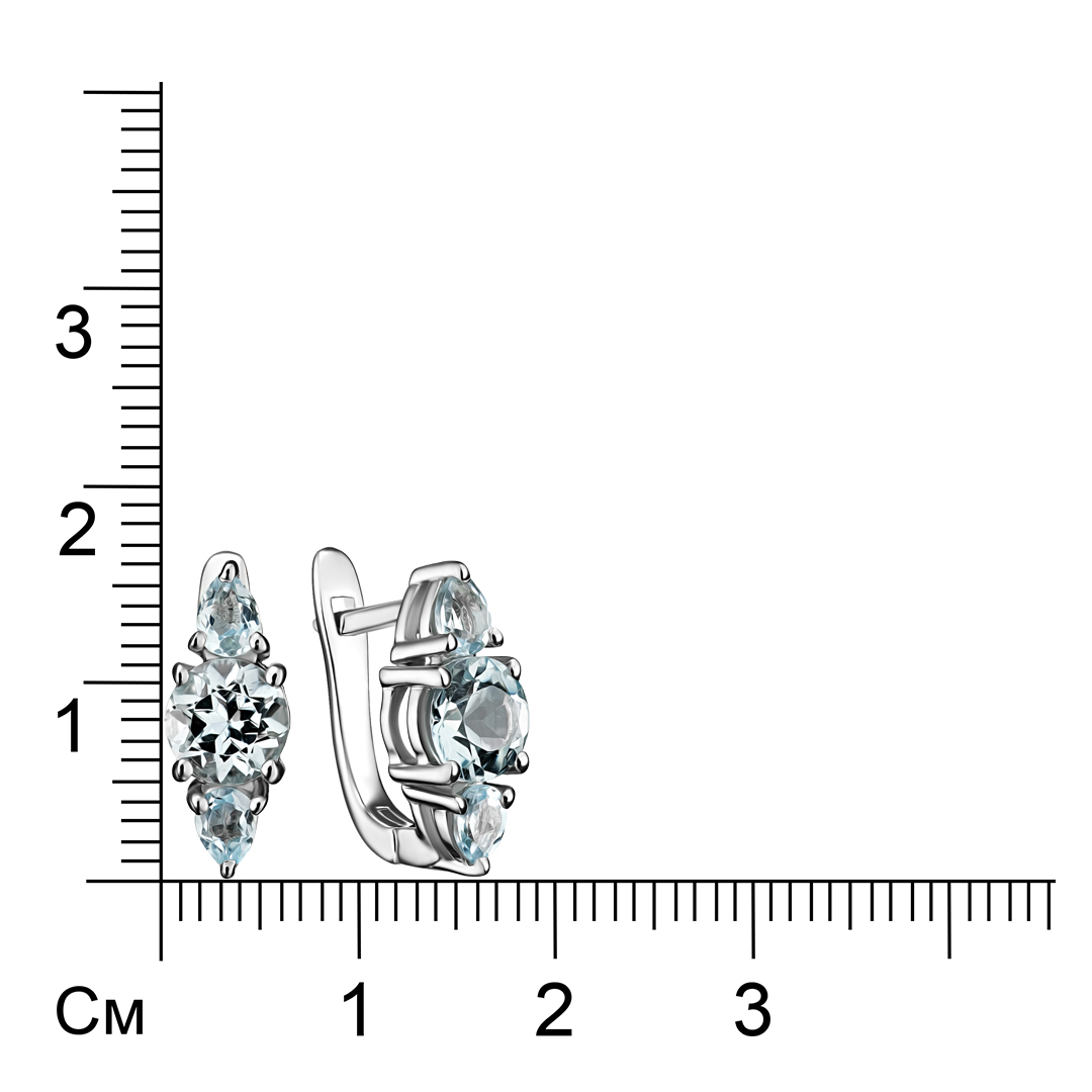 Серебряные серьги с топазами