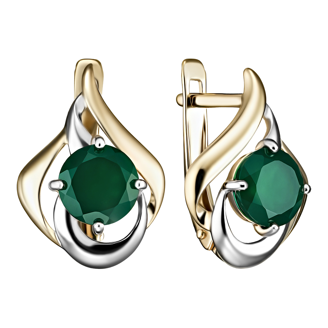 Серебряные серьги 925 пробы; вставки 2 Агат;