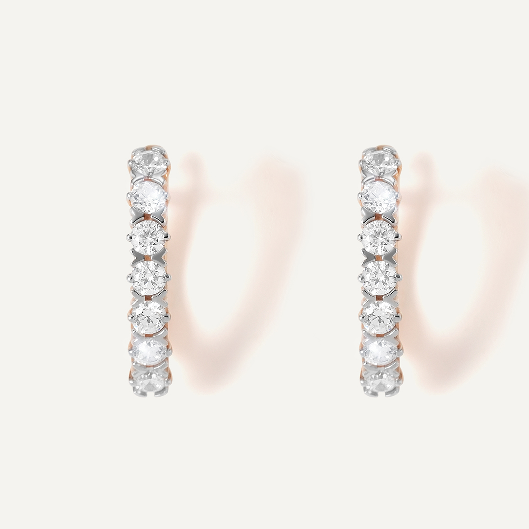 Серьги из золота с фианитами