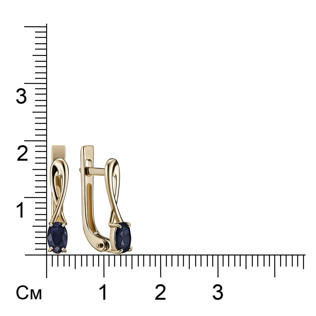 Серьги из золота с сапфирами