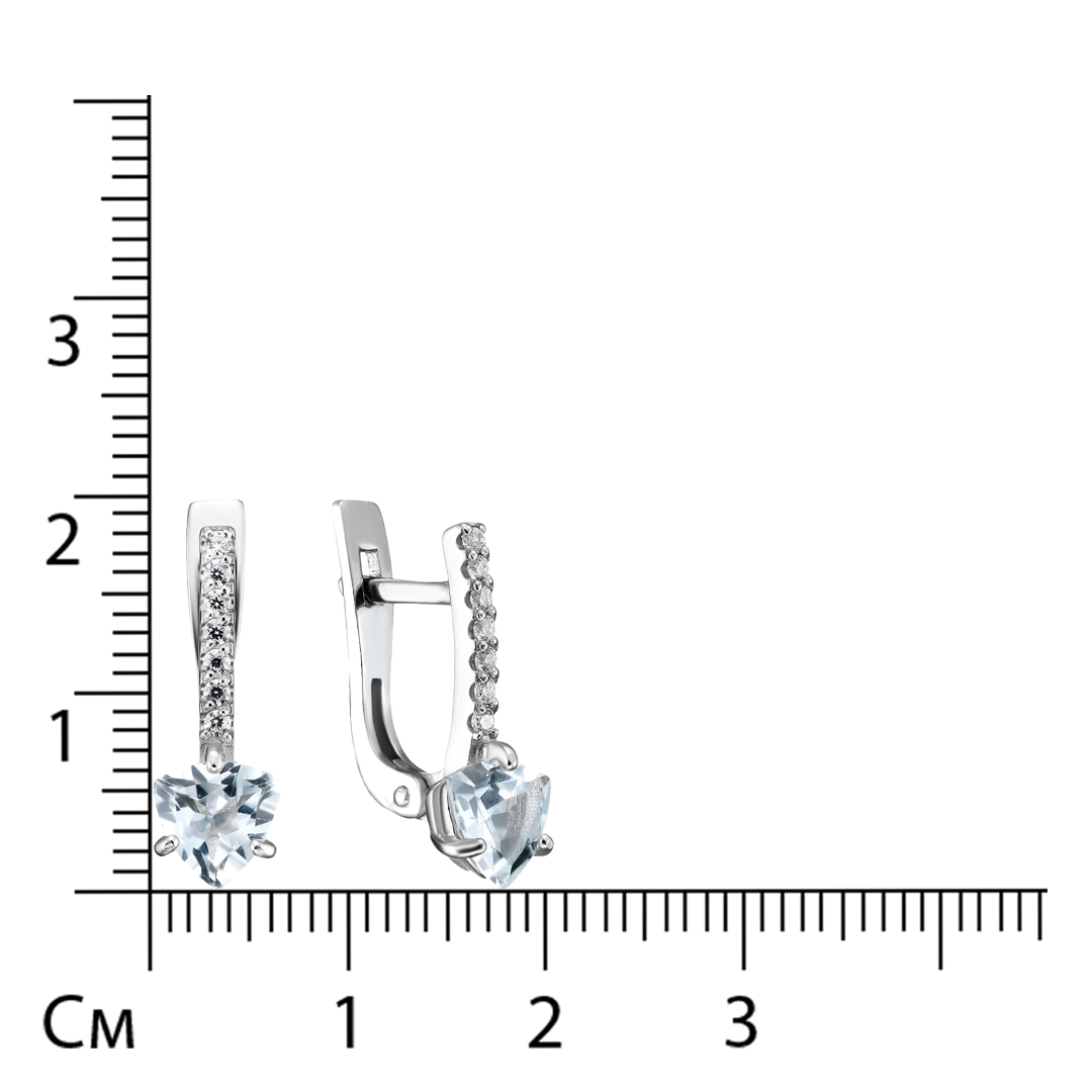 Серебряные серьги с топазами