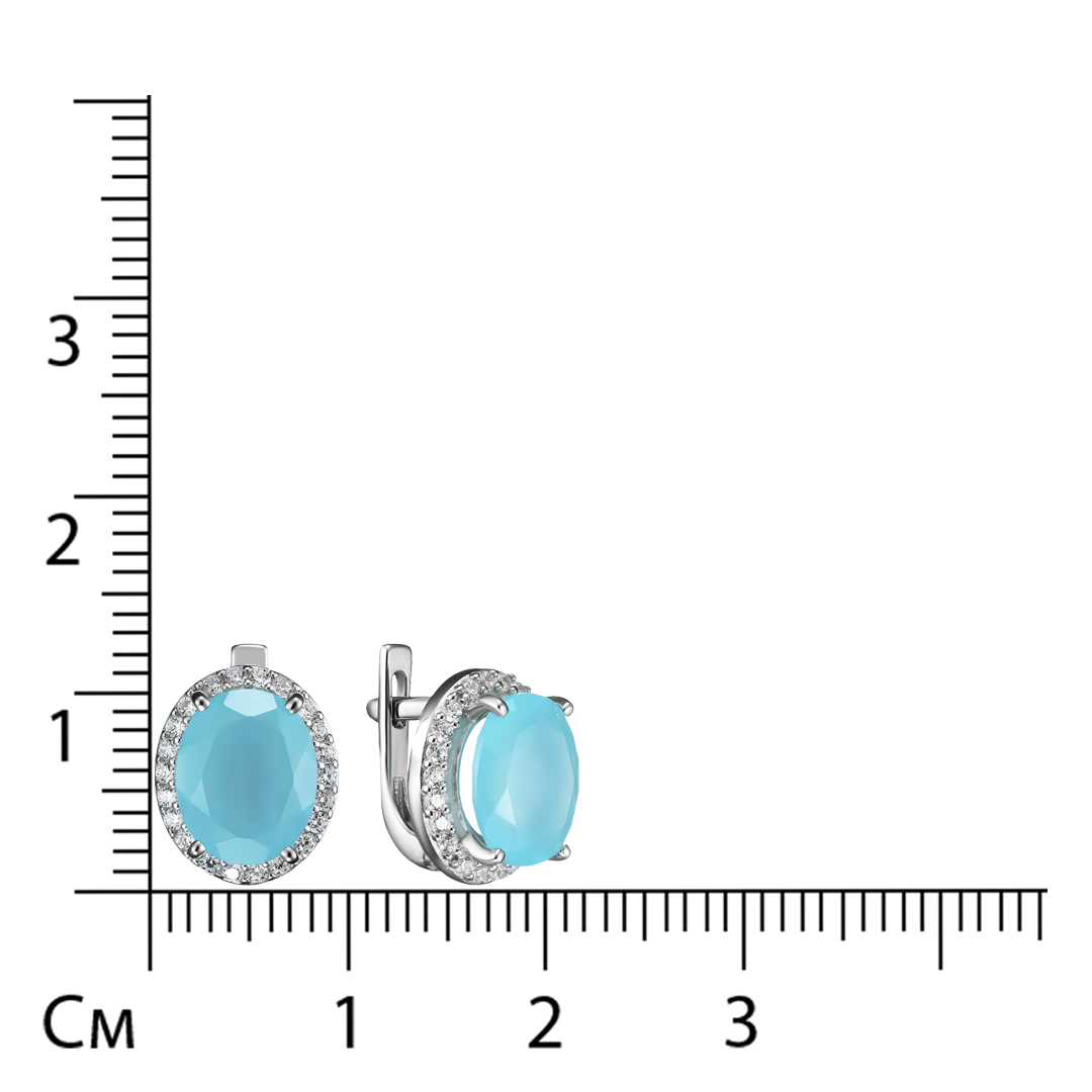 Серебряные серьги с халцедонами