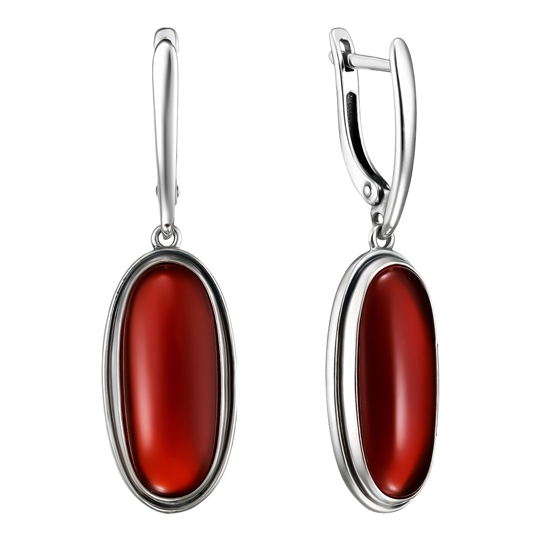Серебряные серьги с агатами