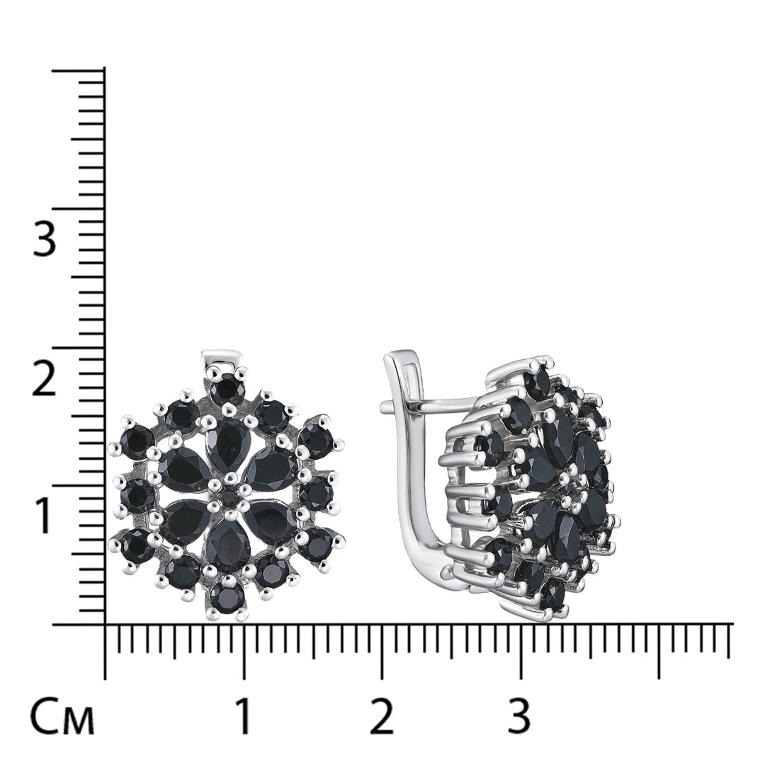 Серебряные серьги со шпинелью
