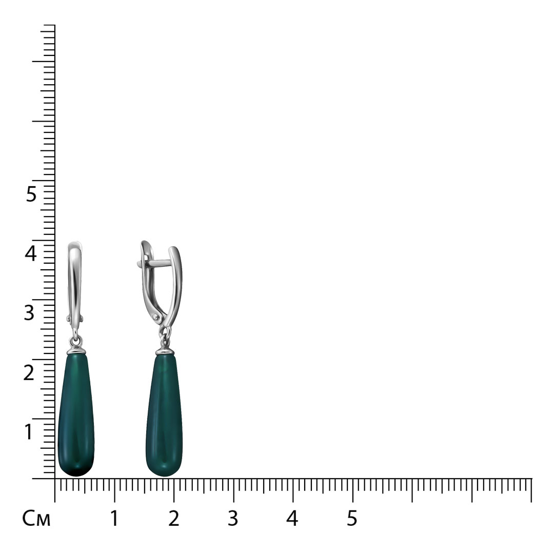 Серебряные серьги с агатами