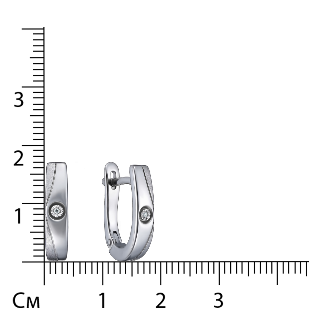 Серебряные серьги с бриллиантами