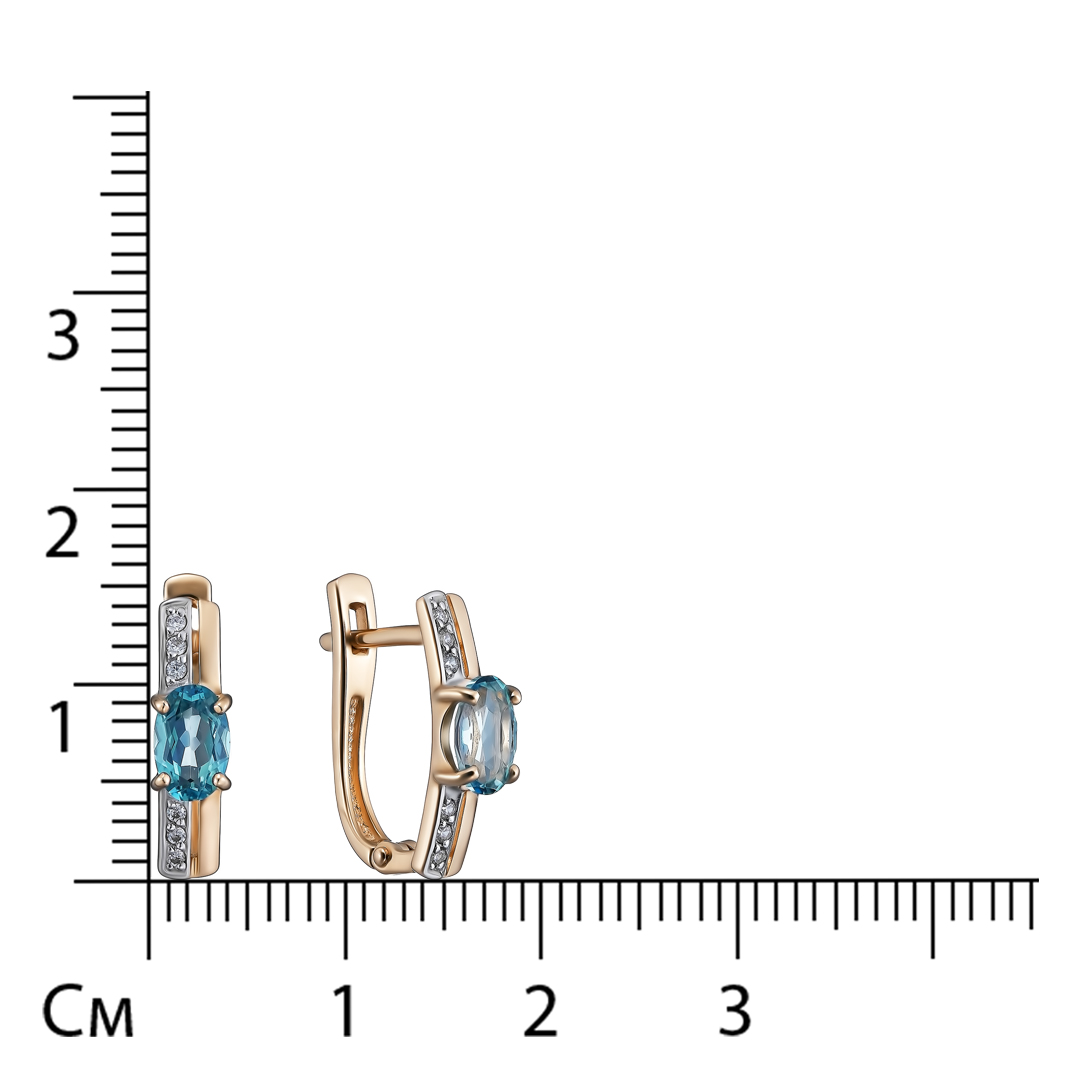 Серьги из золота с топазами