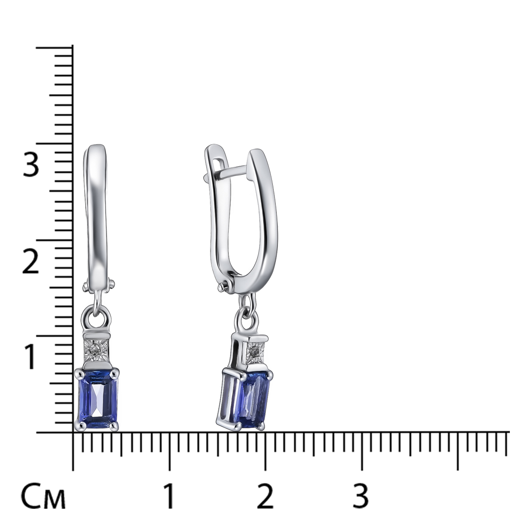 Серебряные серьги с танзанитами