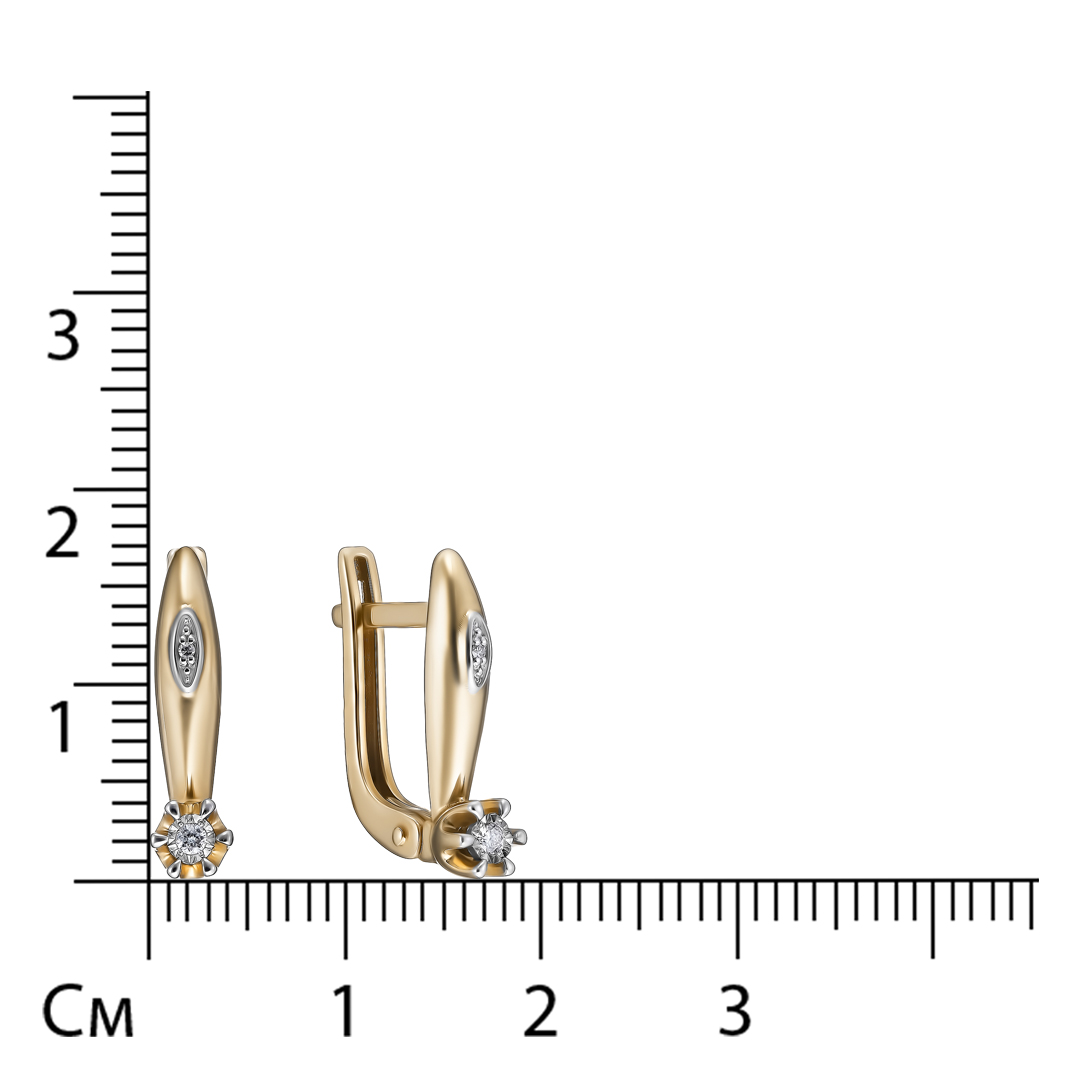 Серьги из золота с бриллиантами