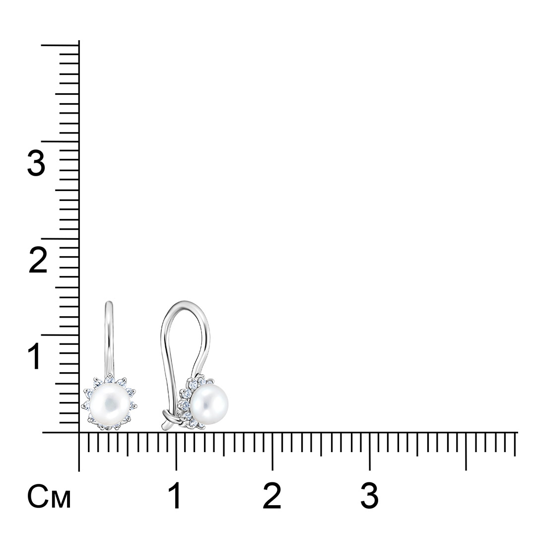 Серебряные серьги с жемчугом