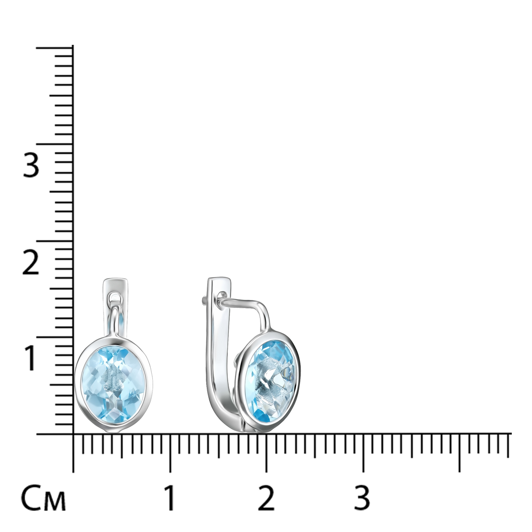 Серебряные серьги с топазами