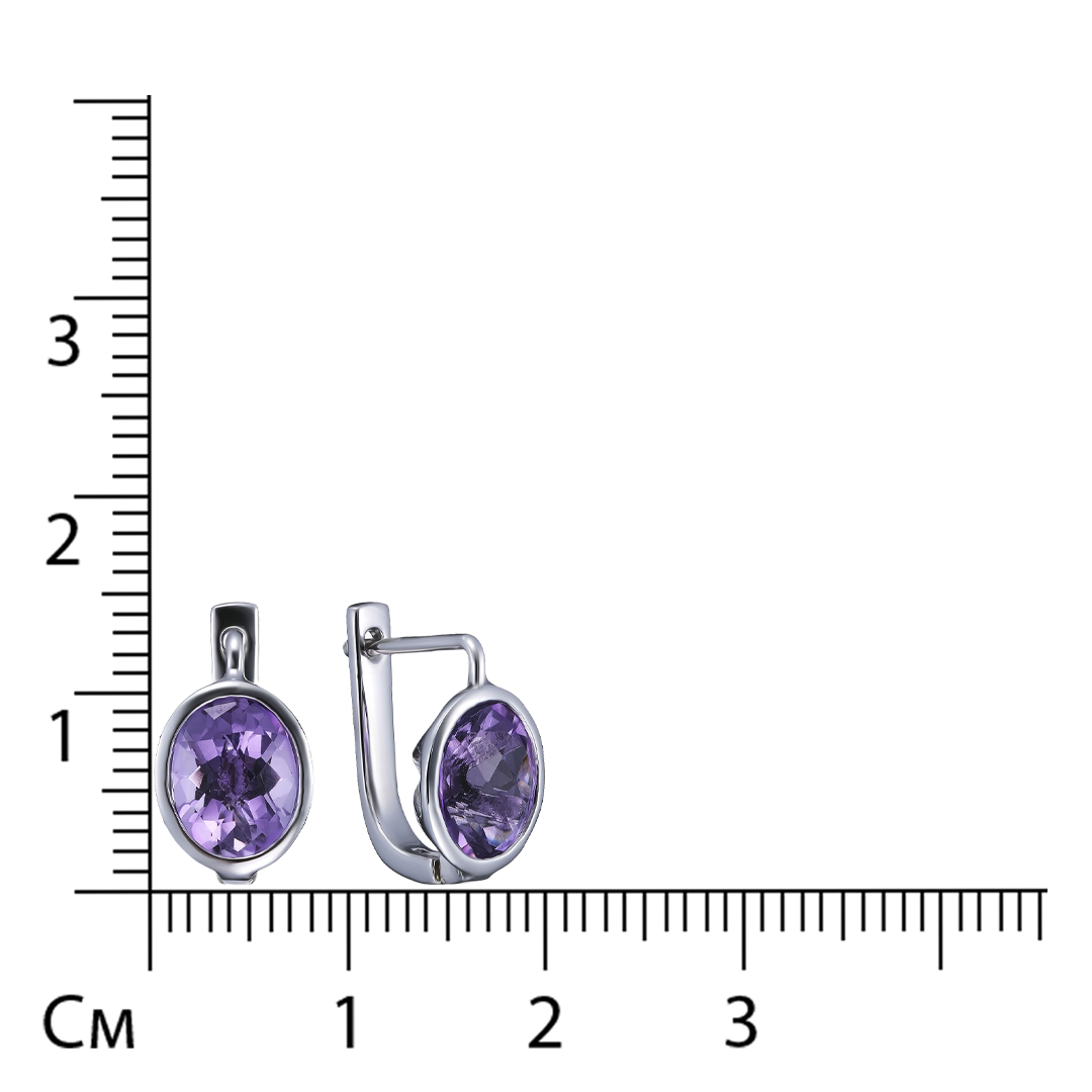 Серебряные серьги с аметистами