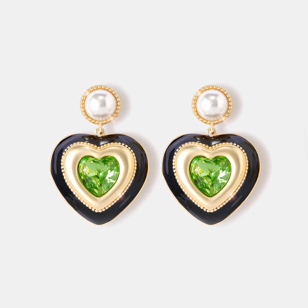 Серьги из бижутерного сплава золотого цвета; матирование; вставки 2 Жемчуг им. белый; 2 Куб. Циркони