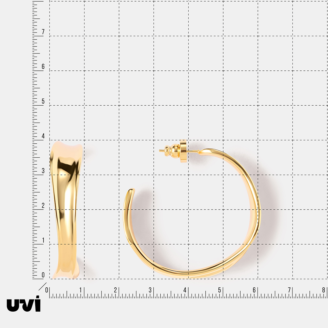 Серьги из бижутерного сплава золотого цвета;