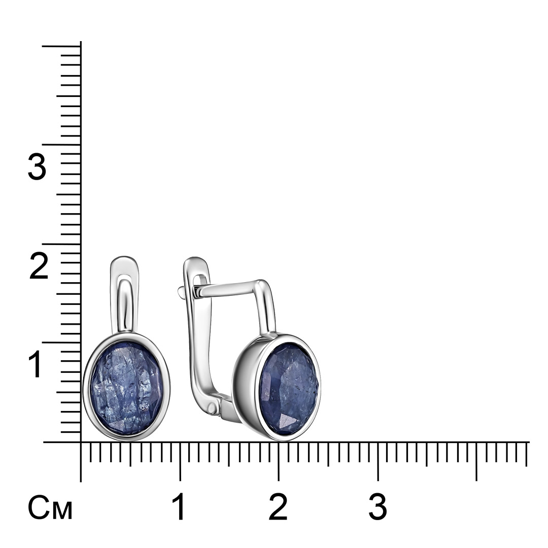 Серебряные серьги с танзанитами