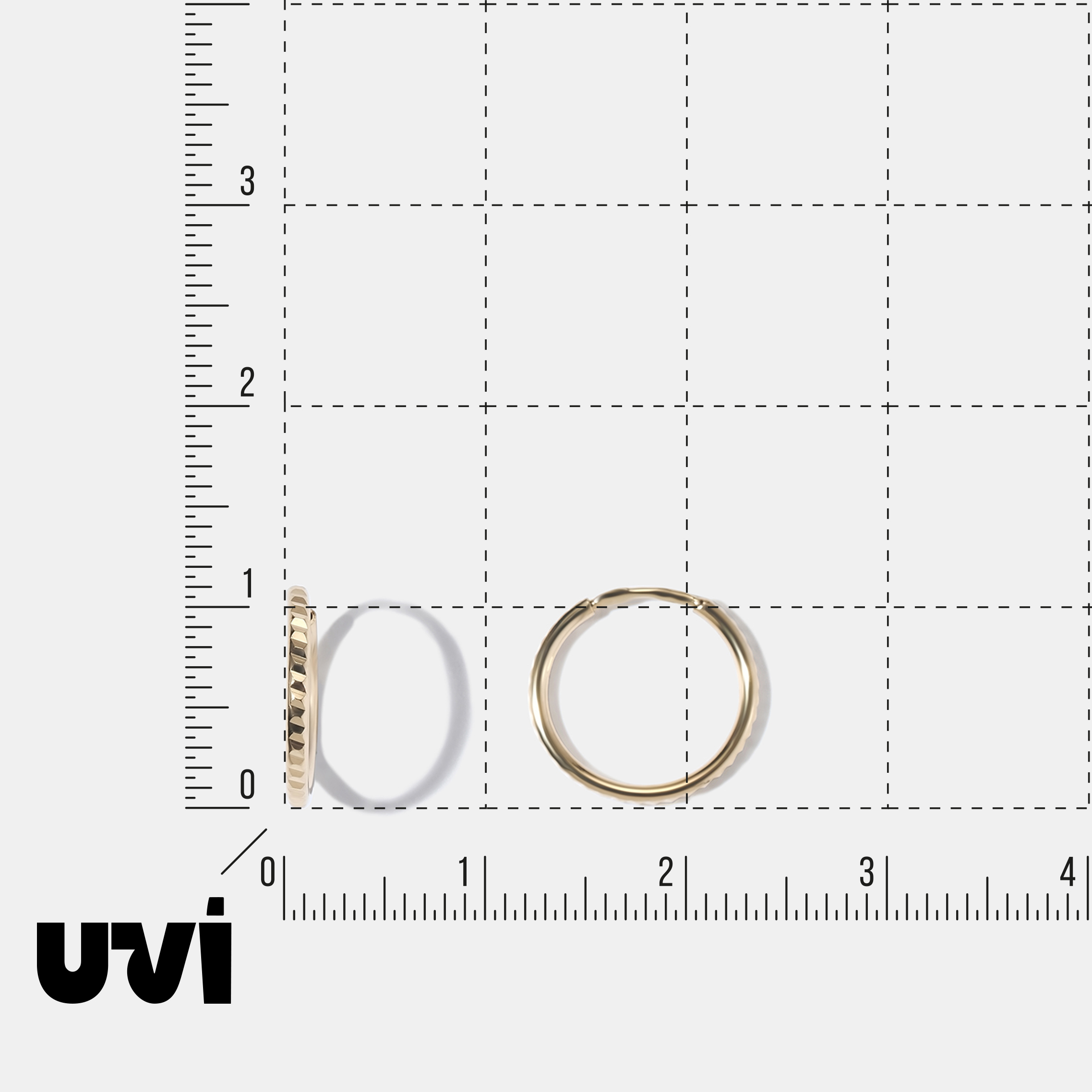 Серьги-конго из желтого золота