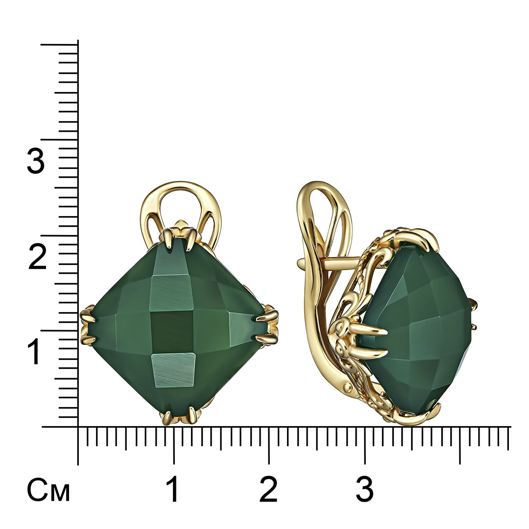 Серебряные серьги с агатами