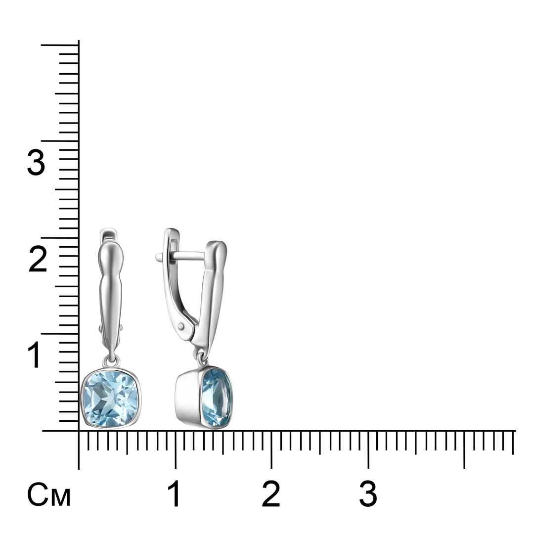 Серебряные серьги с топазами