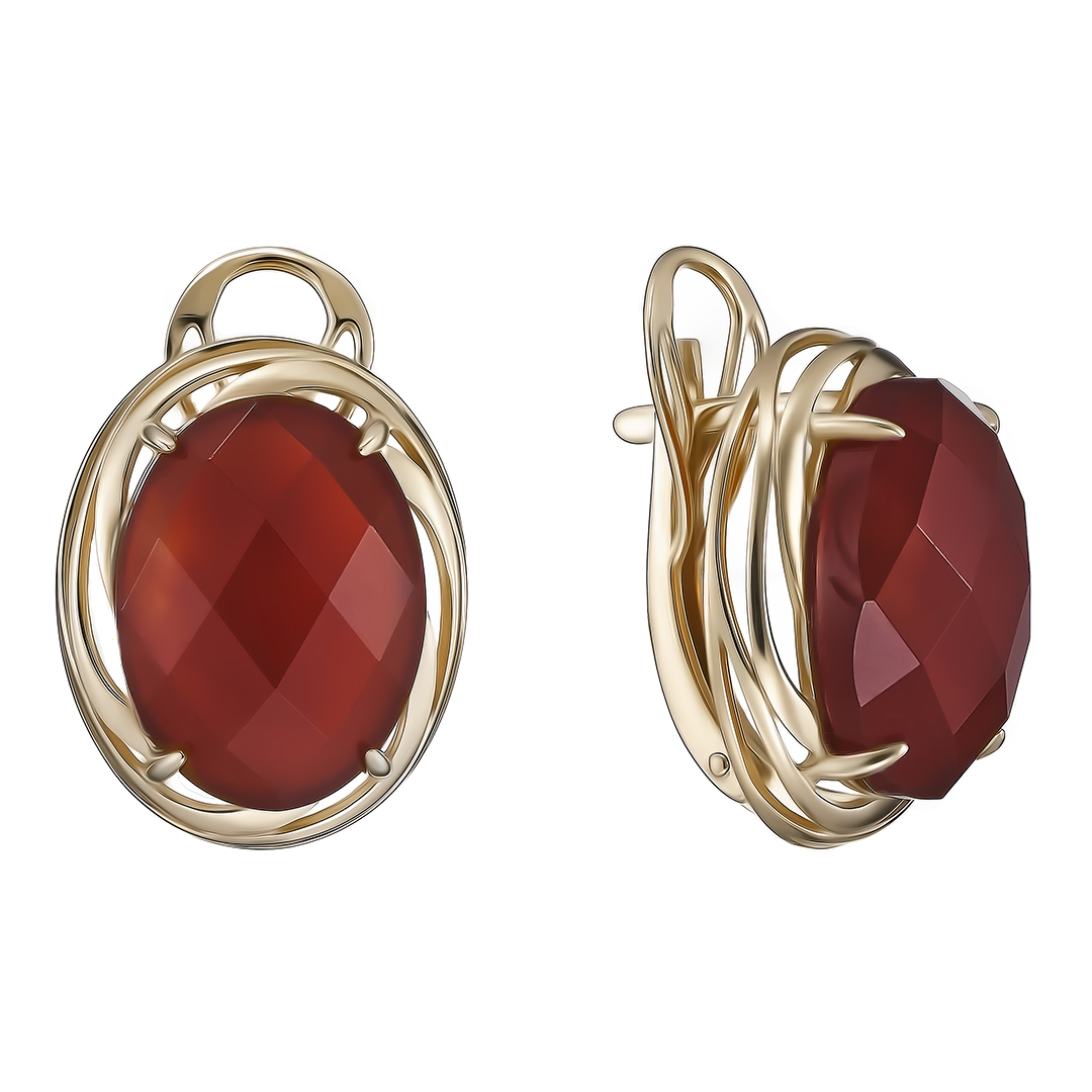 Серебряные серьги с агатами