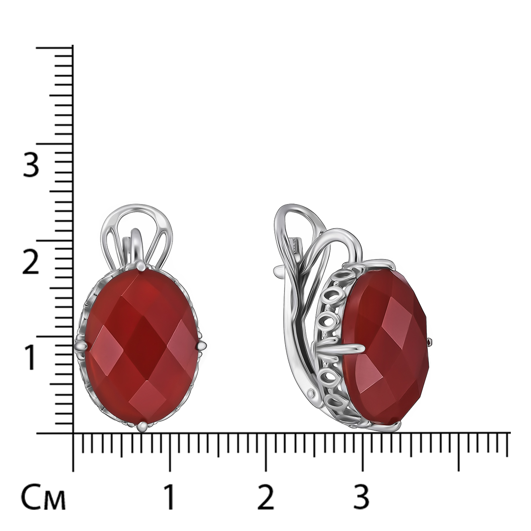 Серебряные серьги с агатами