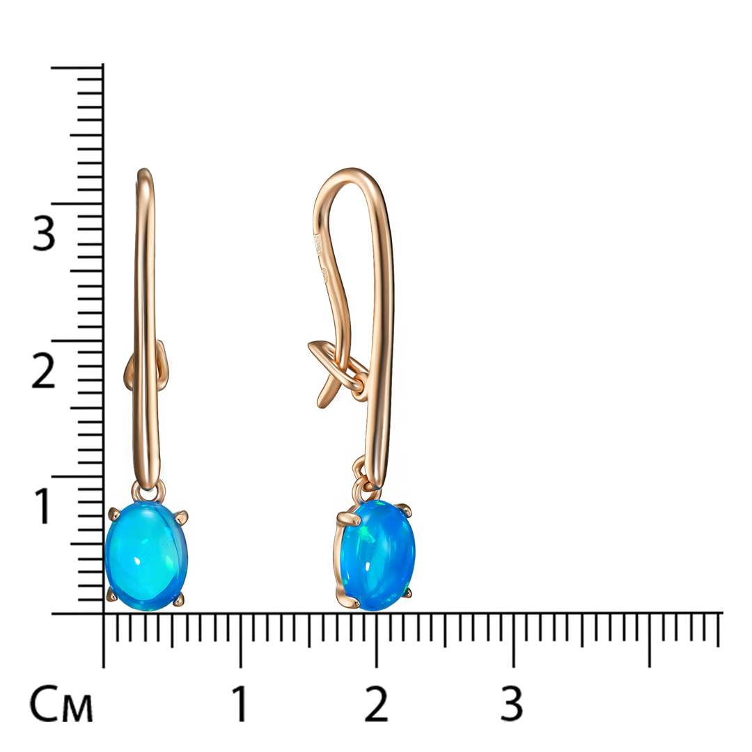 Серебряные серьги с опалами
