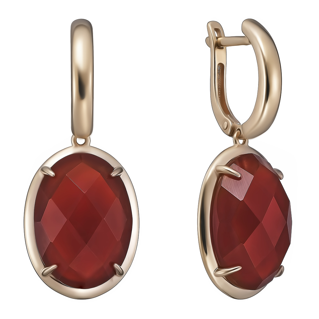 Серебряные серьги с агатами
