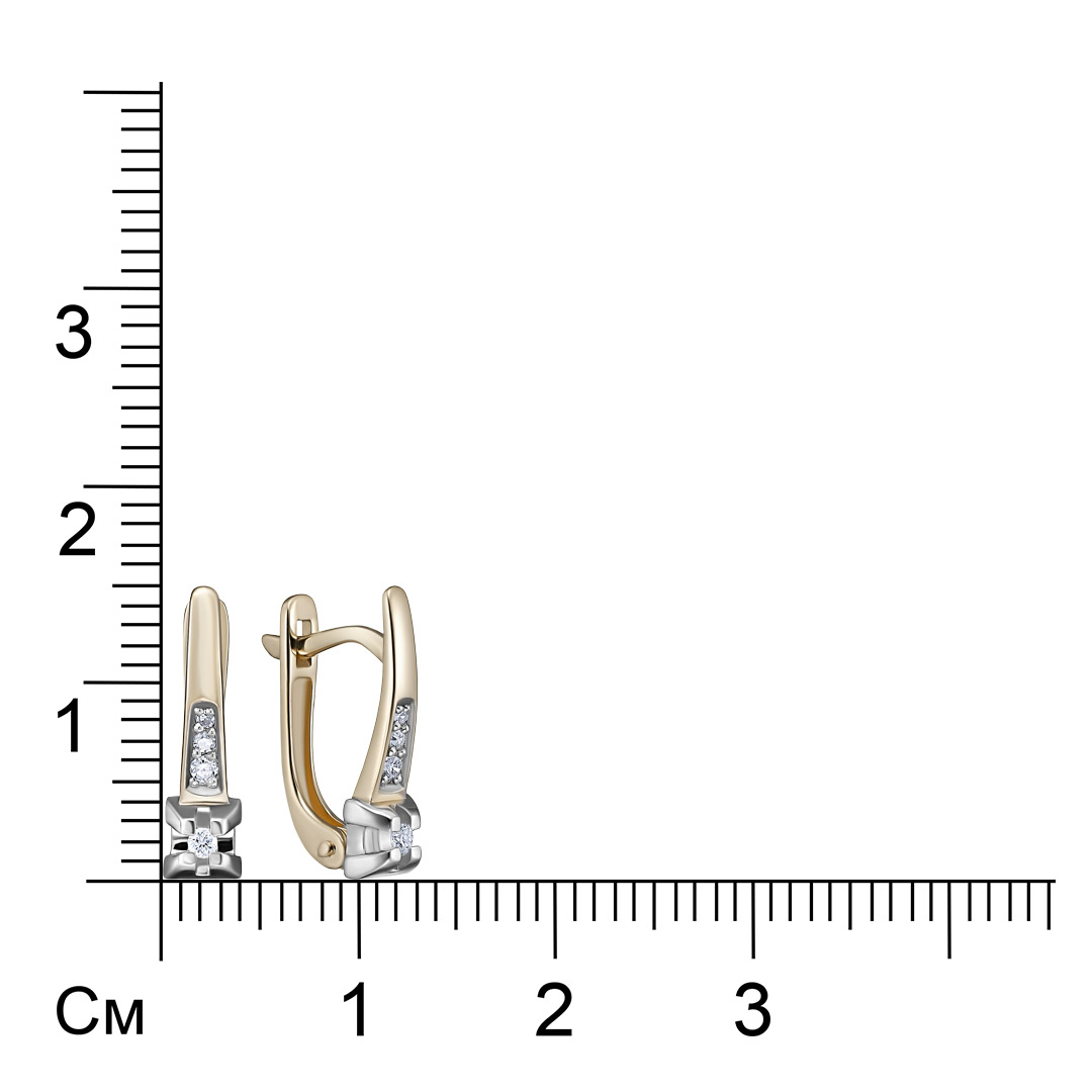 Серьги из золота с бриллиантами