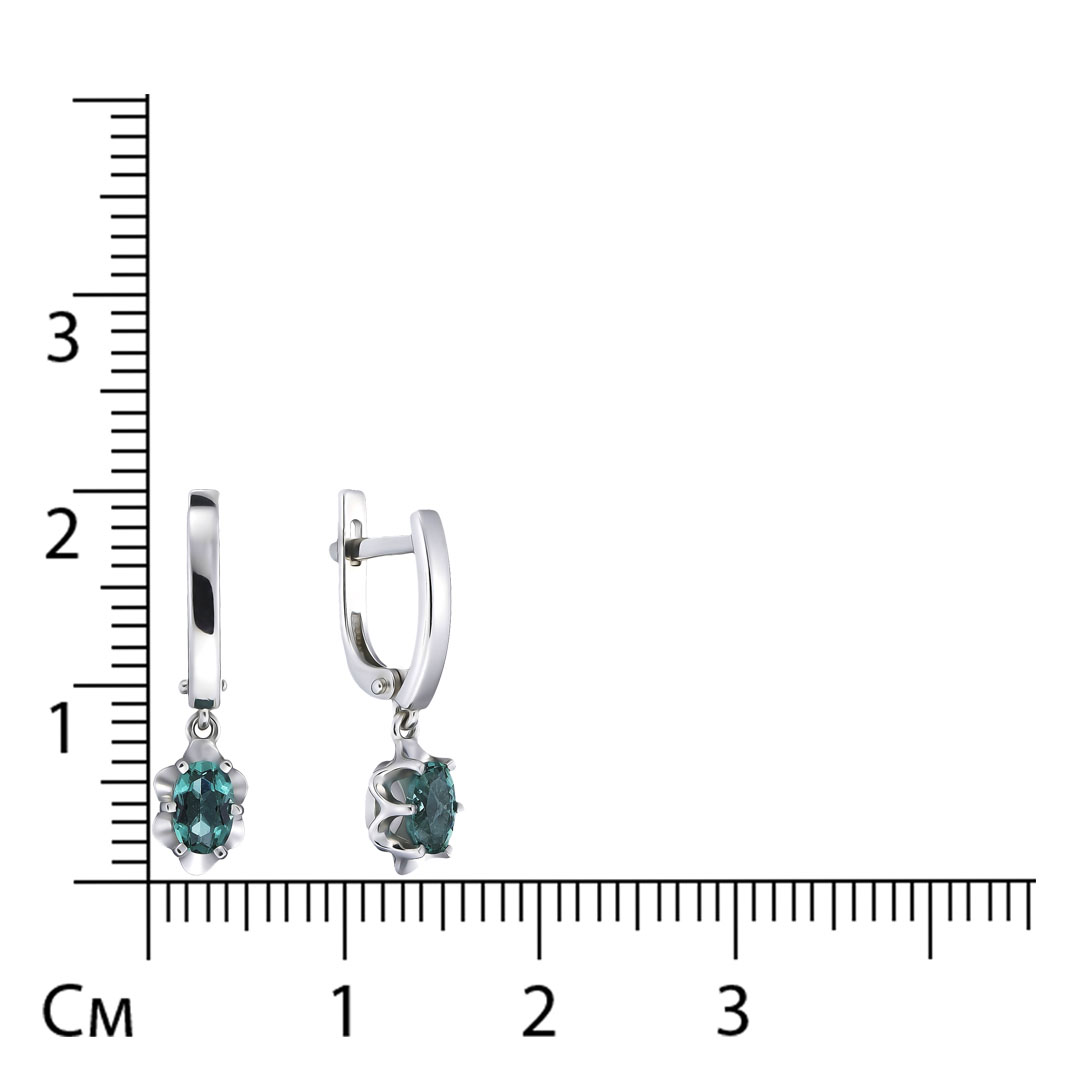 Серебряные серьги с празиолитами