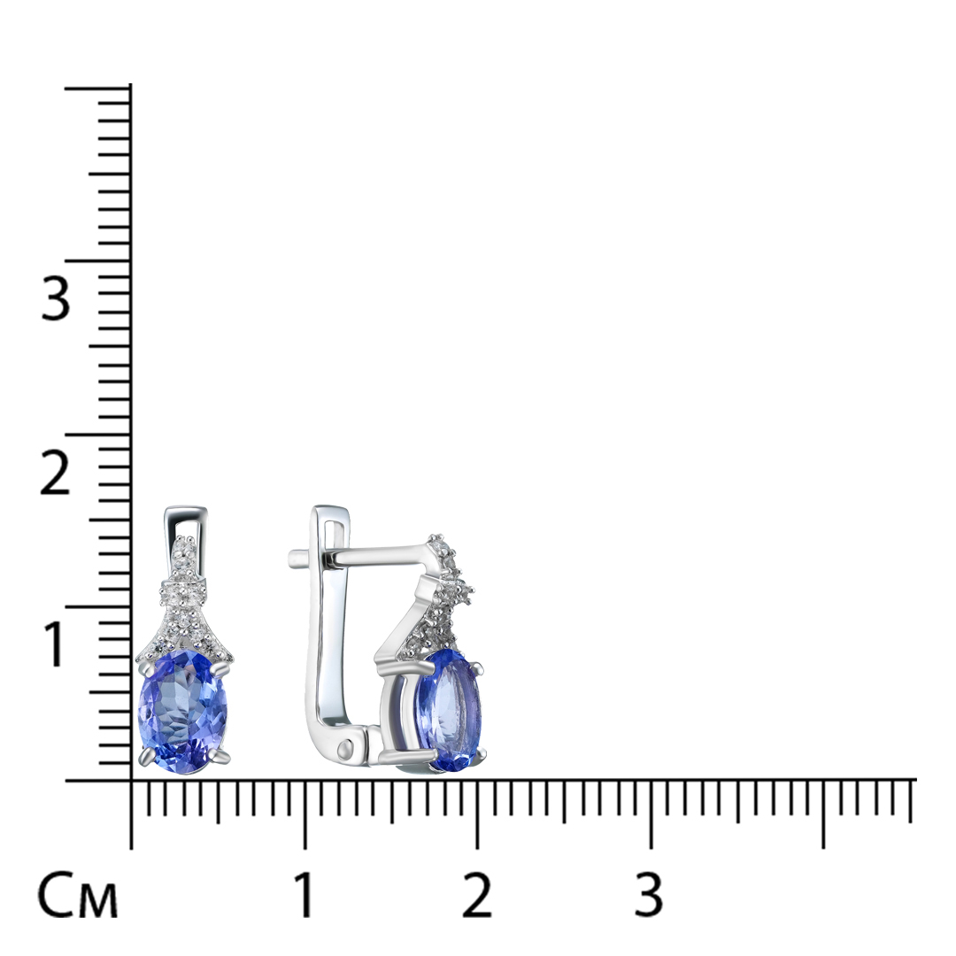 Серебряные серьги с танзанитами