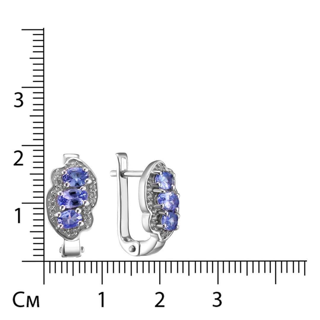 Серебряные серьги с танзанитами